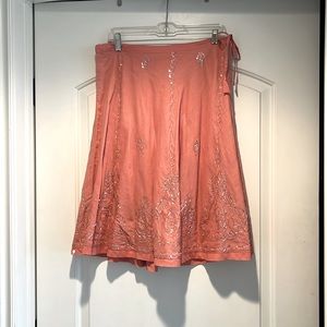 Calypso Christian Celle beaded midi skirt